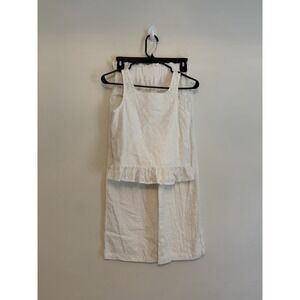Copper Key Large Girl Set Tank Top Bottoms White Eyelet Ruffle Button Summer